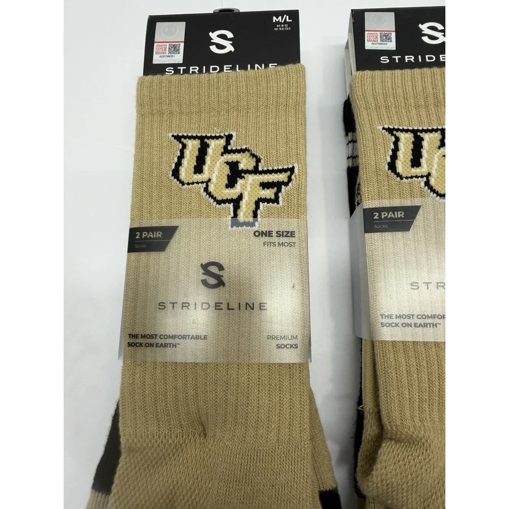 Lot‎ 2 Pair Central Florida UCF Knights Socks University Strideline Premium